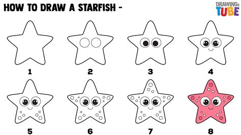 easy drawing starfish|How to draw a starfish easy step by step .